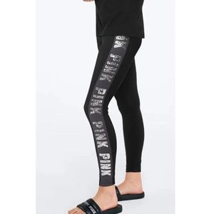 NWT pink bling yoga leggings sz xs